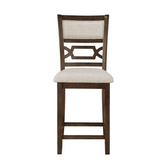 Hutchinson Dark Brown/Beige 5-Piece Pack Counter Height Set - Ornate Home