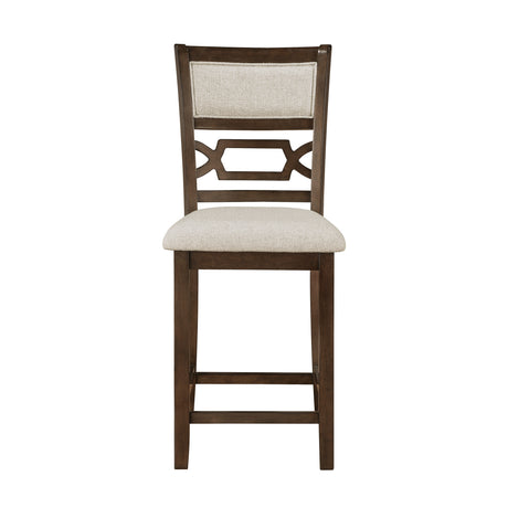 Hutchinson Dark Brown/Beige 5-Piece Pack Counter Height Set - Ornate Home