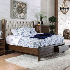 Hutchinson Rustic Natural Tone/Beige E.King Bed - Ornate Home