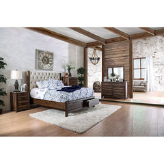 Hutchinson Rustic Natural Tone/Beige E.King Bed - Ornate Home