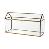 Hutt Gold Glass Terrarium Box - Ornate Home