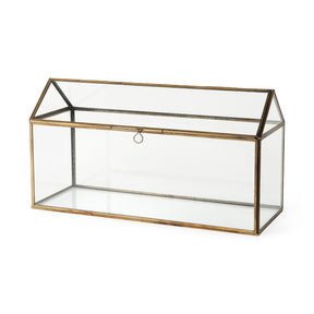 Hutt Gold Glass Terrarium Box - Ornate Home