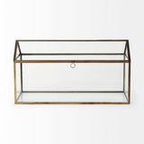 Hutt Gold Glass Terrarium Box - Ornate Home
