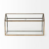 Hutt Gold Glass Terrarium Box - Ornate Home