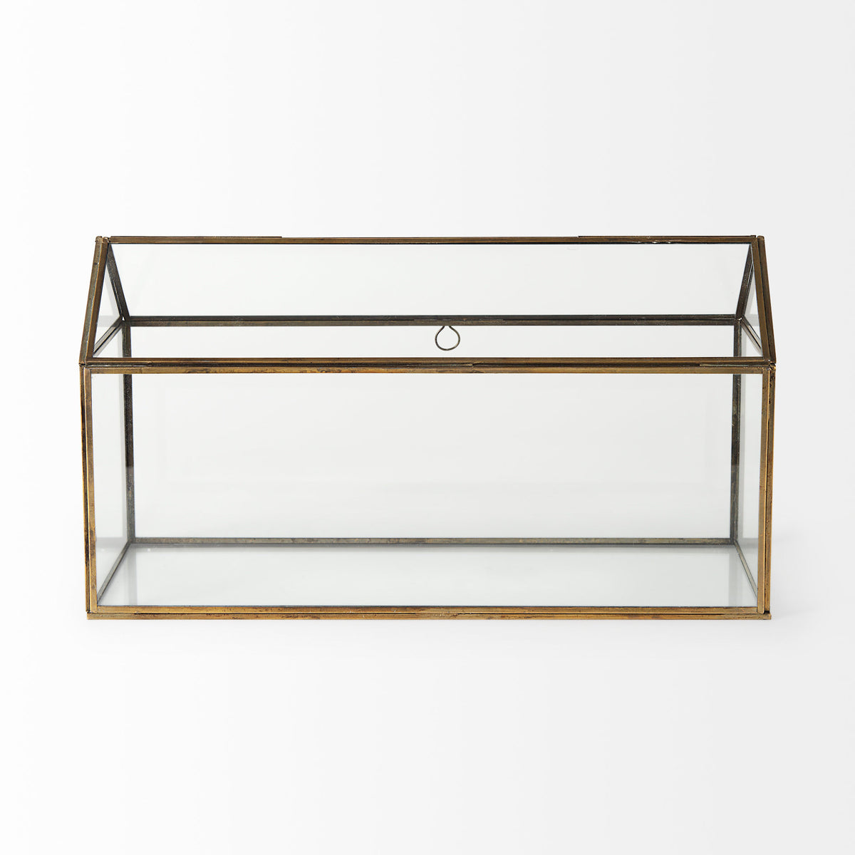 Hutt Gold Glass Terrarium Box - Ornate Home