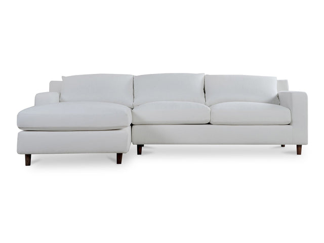 Hutton White Left Sectional - Ornate Home