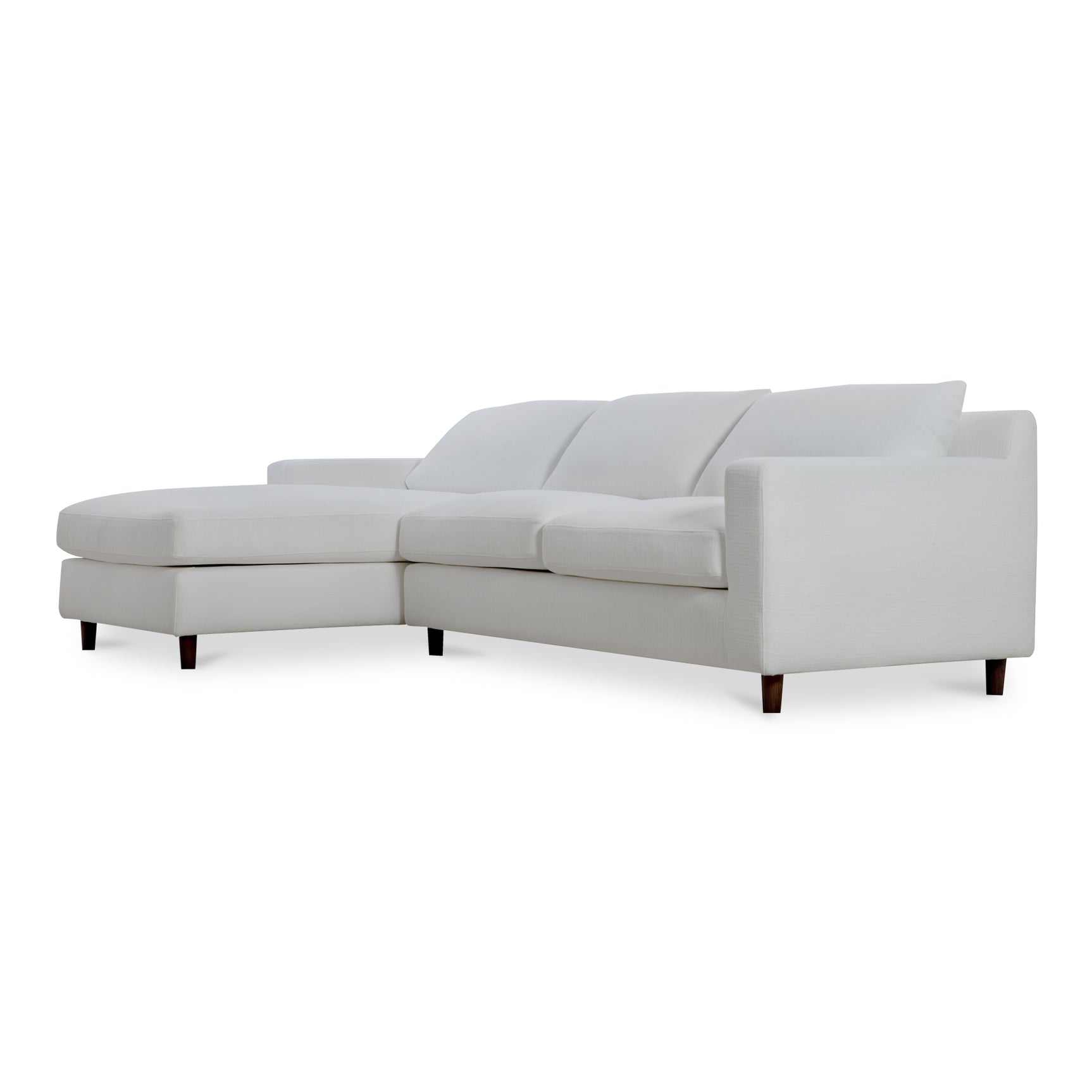 Hutton White Left Sectional - Ornate Home