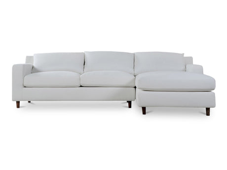 Hutton White Right Sectional - Ornate Home
