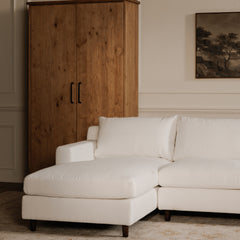 Hutton White Right Sectional - Ornate Home