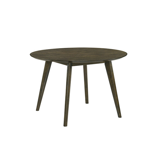 Huttwil Dark Walnut/Beige 5 Pc. Round Dining Table Set - Ornate Home