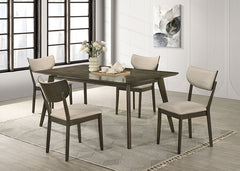 Huttwil Dark Walnut/Beige 5 Pc. Counter Height Table Set - Ornate Home
