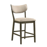 Huttwil Dark Walnut/Beige Counter Height Chair (Set of 2) - Ornate Home
