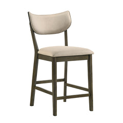 Huttwil Dark Walnut/Beige Counter Height Chair (Set of 2) - Ornate Home