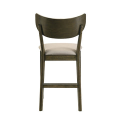 Huttwil Dark Walnut/Beige Counter Height Chair (Set of 2) - Ornate Home