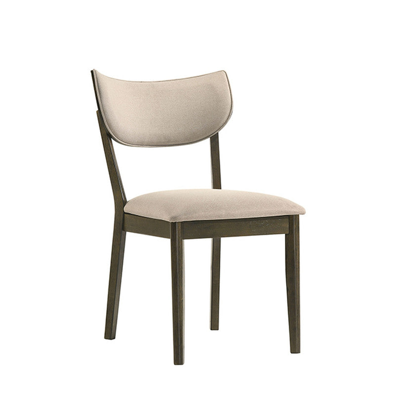 Huttwil Dark Walnut/Beige Side Chair (Set of 2) - Ornate Home