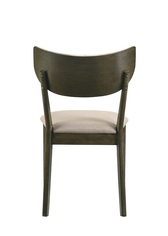 Huttwil Dark Walnut/Beige Side Chair (Set of 2) - Ornate Home