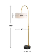 Huxford Brass Arch Floor Lamp - Ornate Home