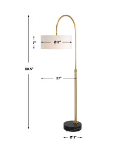 Huxford Brass Arch Floor Lamp - Ornate Home