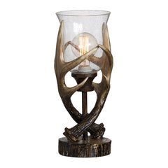 Huxley Brown/Bronze Antler Uplight - Ornate Home