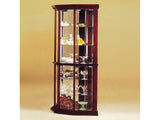Huxley Cherry Curio Cabinet - Ornate Home