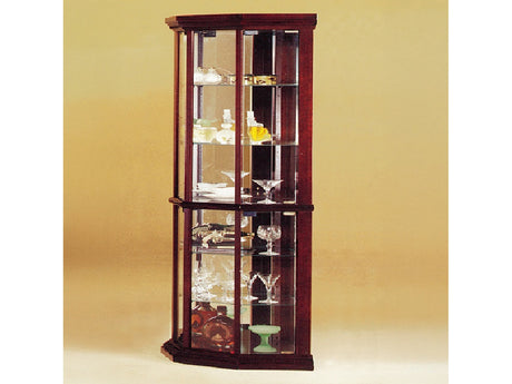 Huxley Cherry Curio Cabinet - Ornate Home