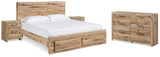 Hyanna Queen Storage Bedroom Set with Dresser and 2 Nightstands (Online Special Price) - Ornate Home