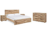 Hyanna Queen Storage Bedroom Set with Dresser and 2 Nightstands - Ornate Home