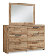Hyanna Tan Brown 5-Piece Twin Panel Bedroom Set w/ 2 NS - Ornate Home