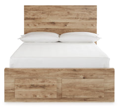 Hyanna Tan Brown Full Panel Bed w/ Fb Storage, Dresser, Mirror, Chest and 2 Nightstands - Ornate Home