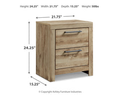 Hyanna Tan Brown Full Panel Bedroom Set with Dresser, Mirror and Nightstand - Ornate Home