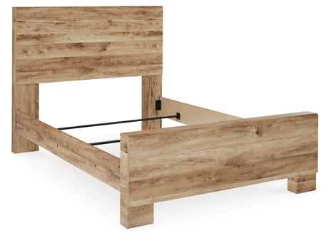 Hyanna Tan Brown Full Panel Bedroom Set with Dresser and Mirror - Ornate Home