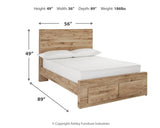 Hyanna Tan Brown Full Panel Storage Bedroom Set with Dresser and Mirror (Online Special Price) - Ornate Home