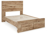Hyanna Tan Brown Full Panel Storage Bedroom Set with Dresser and Mirror (Online Special Price) - Ornate Home