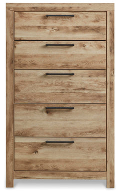 Hyanna Tan Brown King Panel Bed, 2 Chests and 2 Nightstands - Ornate Home