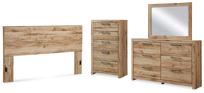 Hyanna Tan Brown King Panel Headboard, Dresser, Mirror and Chest (Online Special Price) - Ornate Home