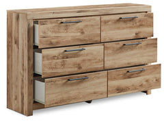 Hyanna Tan Brown King Panel Storage Bed and Dresser - Ornate Home