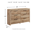 Hyanna Tan Brown King Panel Storage Bed and Dresser - Ornate Home
