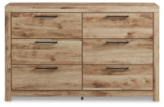 Hyanna Tan Brown King Panel Storage Bedroom Set with Dresser and 2 Nightstands - Ornate Home