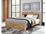 Hyanna Tan Brown Queen Bed w/ FB Storage (Online Special Price) - Ornate Home
