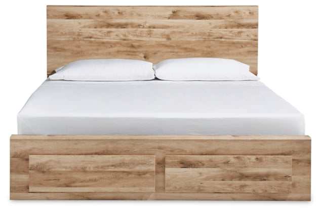 Hyanna Tan Brown Queen Bed w/ FB Storage (Online Special Price) - Ornate Home
