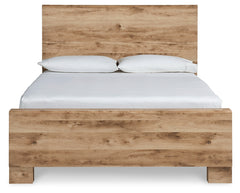 Hyanna Tan Brown Queen Panel Bed, Dresser, Mirror, Chest and Nightstand - Ornate Home