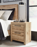 Hyanna Tan Brown Queen Panel Bed, Dresser, Mirror, Chest and Nightstand - Ornate Home