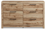 Hyanna Tan Brown Queen Panel Bedroom Set with Dresser, and Nightstand (Online Special Price) - Ornate Home