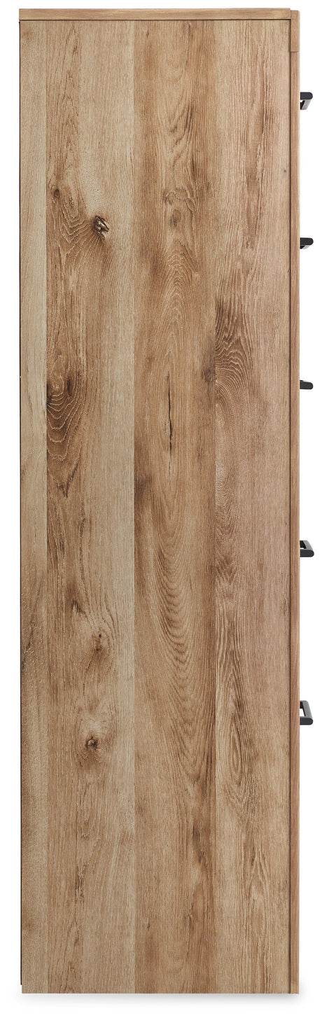 Hyanna Tan Brown Queen Panel Headboard, Dresser, Mirror and Chest - Ornate Home