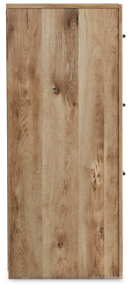 Hyanna Tan Brown Queen Panel Storage Bedroom Set with Dresser and Nightstand - Ornate Home