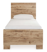 Hyanna Tan Brown Twin Panel Bed (Online Special Price) - Ornate Home