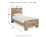 Hyanna Tan Brown Twin Panel Bedroom Set with Dresser and Mirror - Ornate Home