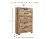 Hyanna Tan Chest w/ 5 Drawers (Online Special Price) - Ornate Home