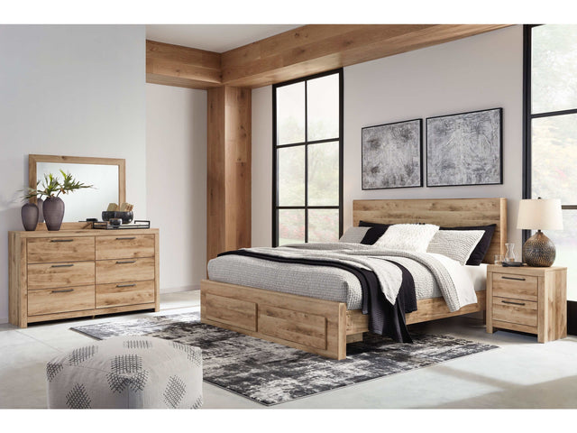 Hyanna Tan King Storage Bedroom Set/ 4pc (Online Special Price) - Ornate Home