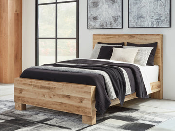 Hyanna Tan Panel Bed - Ornate Home